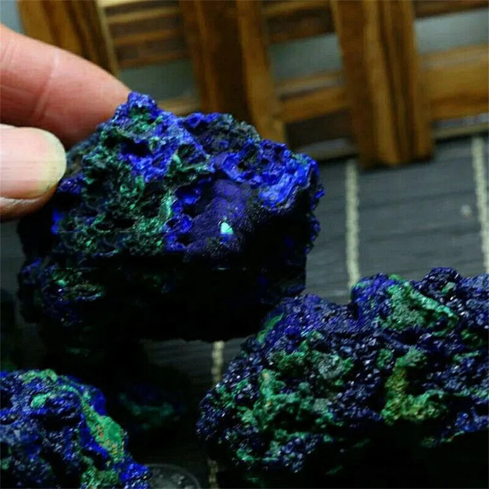 NATURAL AZURITE MALACHITE GEODE CRYSTAL - GOTH-O-CLOCK