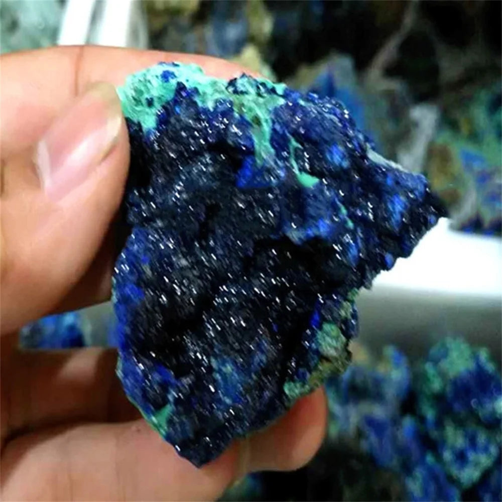 NATURAL AZURITE MALACHITE GEODE CRYSTAL - GOTH-O-CLOCK