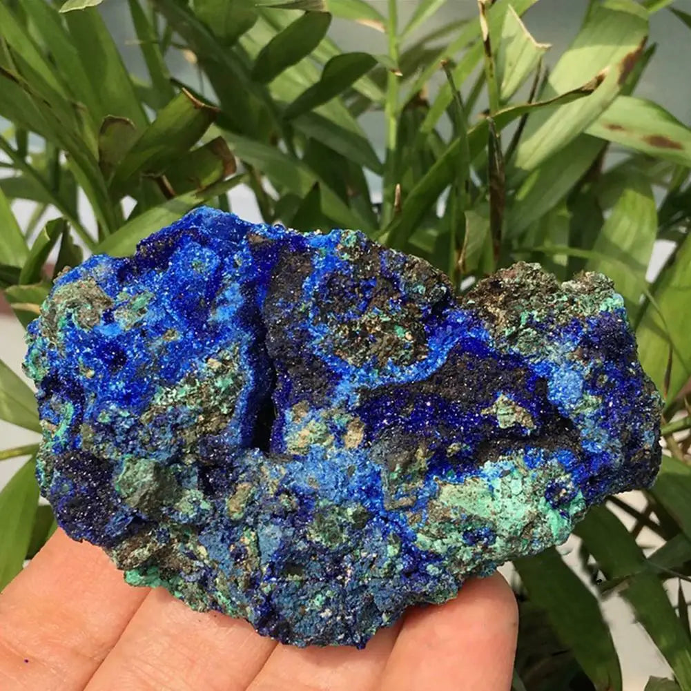 NATURAL AZURITE MALACHITE GEODE CRYSTAL - GOTH-O-CLOCK