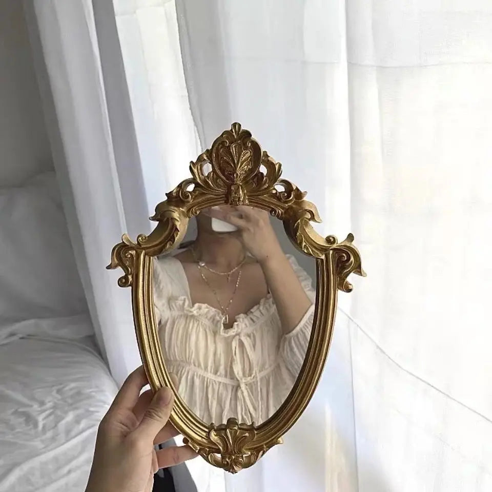 FRENCH VINTAGE VICTORIAN BAROQUE MAKEUP MIRRORS - GOTH-O-CLOCK
