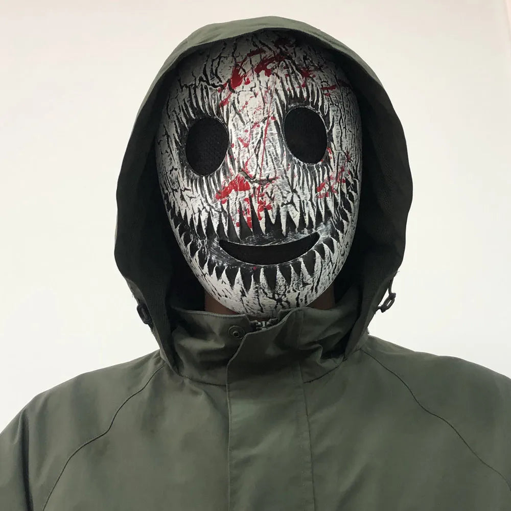 CREEPY SMILEY BLOODY HALLOWEEN FACE MASK - GOTH-O-CLOCK