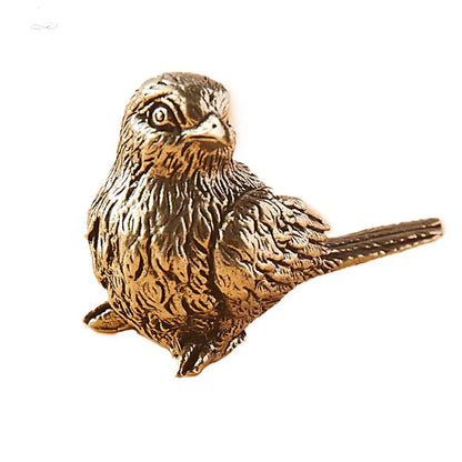 BRASS SPARROW ORNAMENT STATUE - GOTH-O-CLOCK